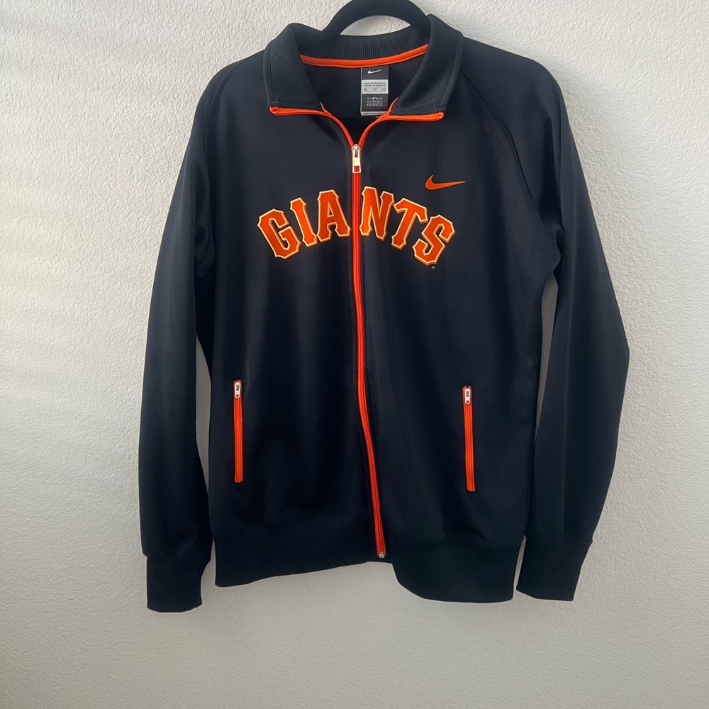 Women’s Nike Giants Black and Orange Logo Jackey